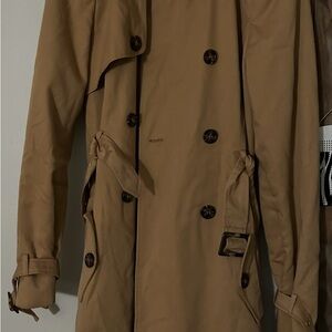 Women ASOS Tan Double-Breasted Trench Coat